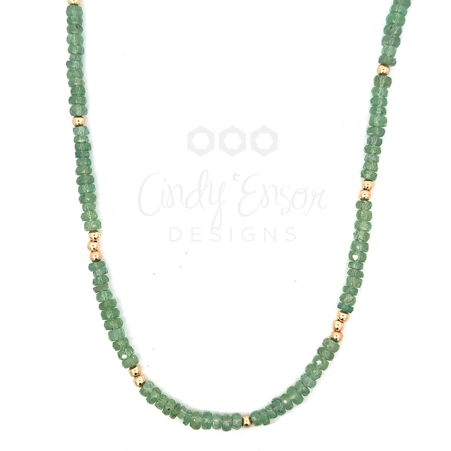 Colored Crystal Necklace with GF Bead Accents