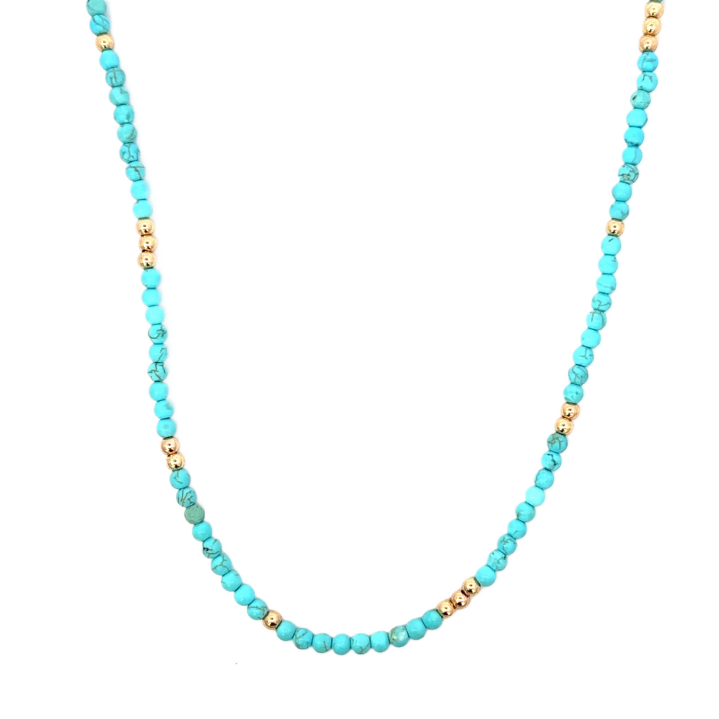 Colored Crystal Bead Necklace with GF Accents