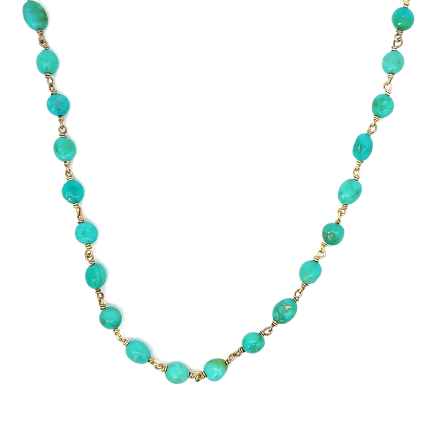 Organic Turquoise Station Necklace