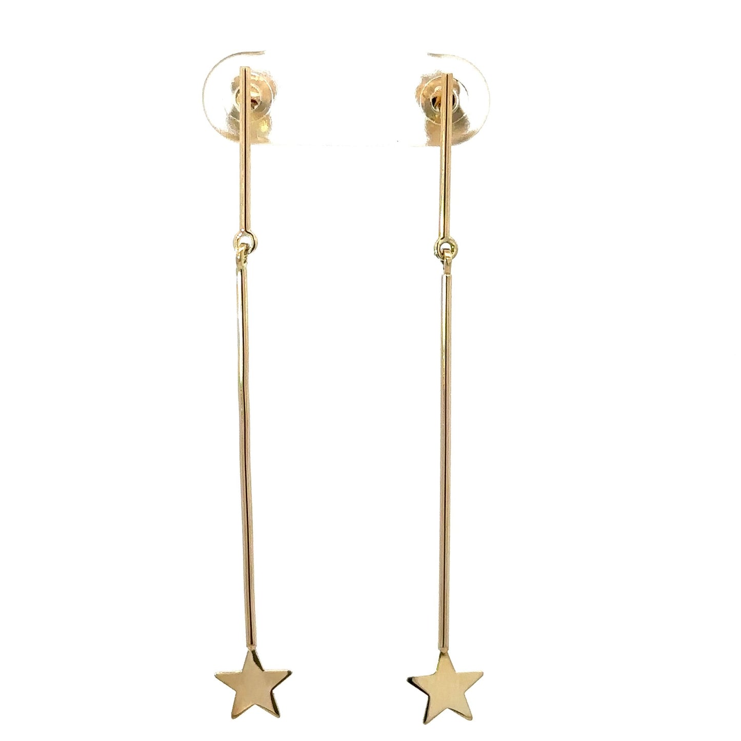 Yellow Gold Star Stick Earring