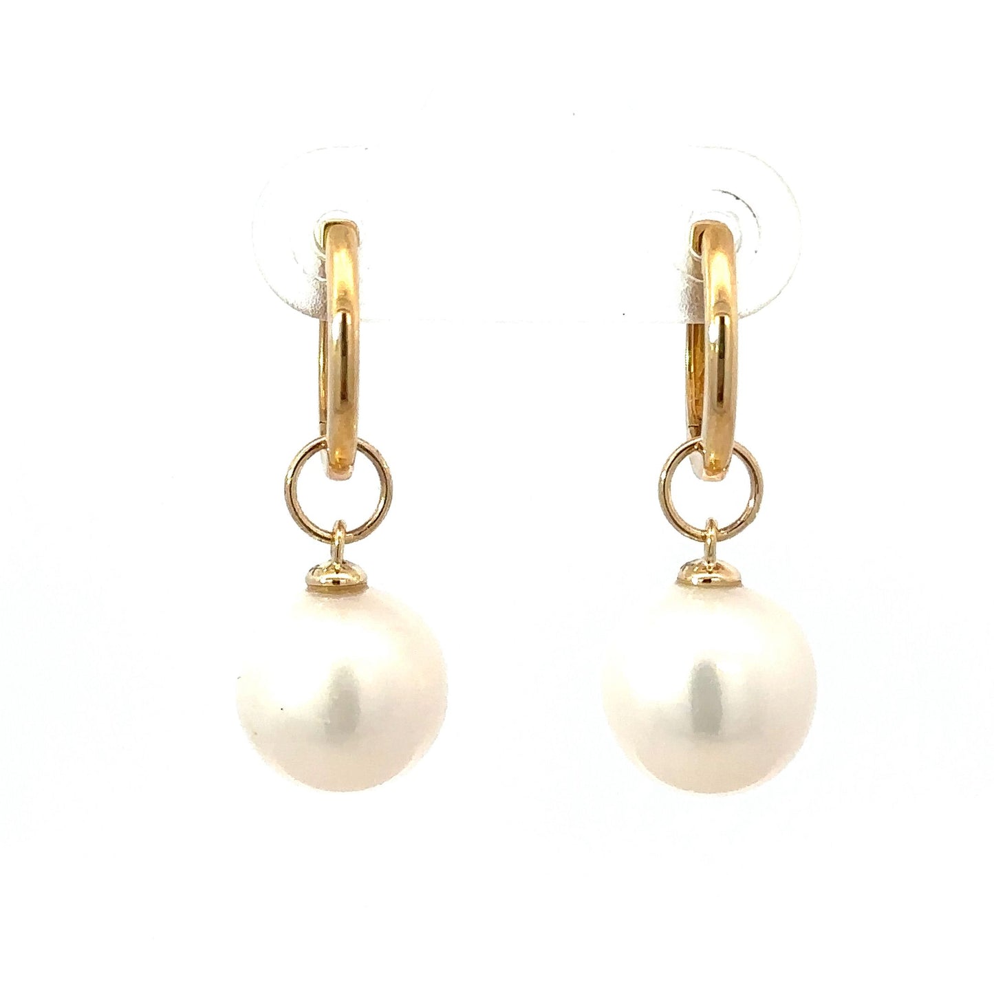 Pearl Huggie Charm