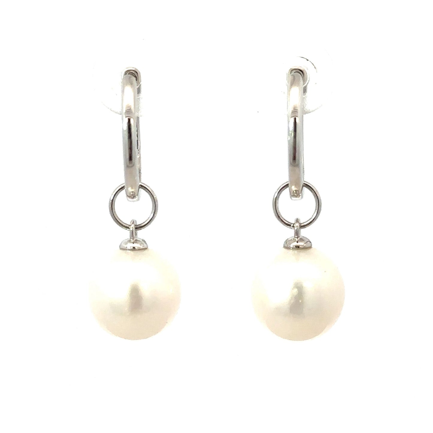 Pearl Huggie Charm