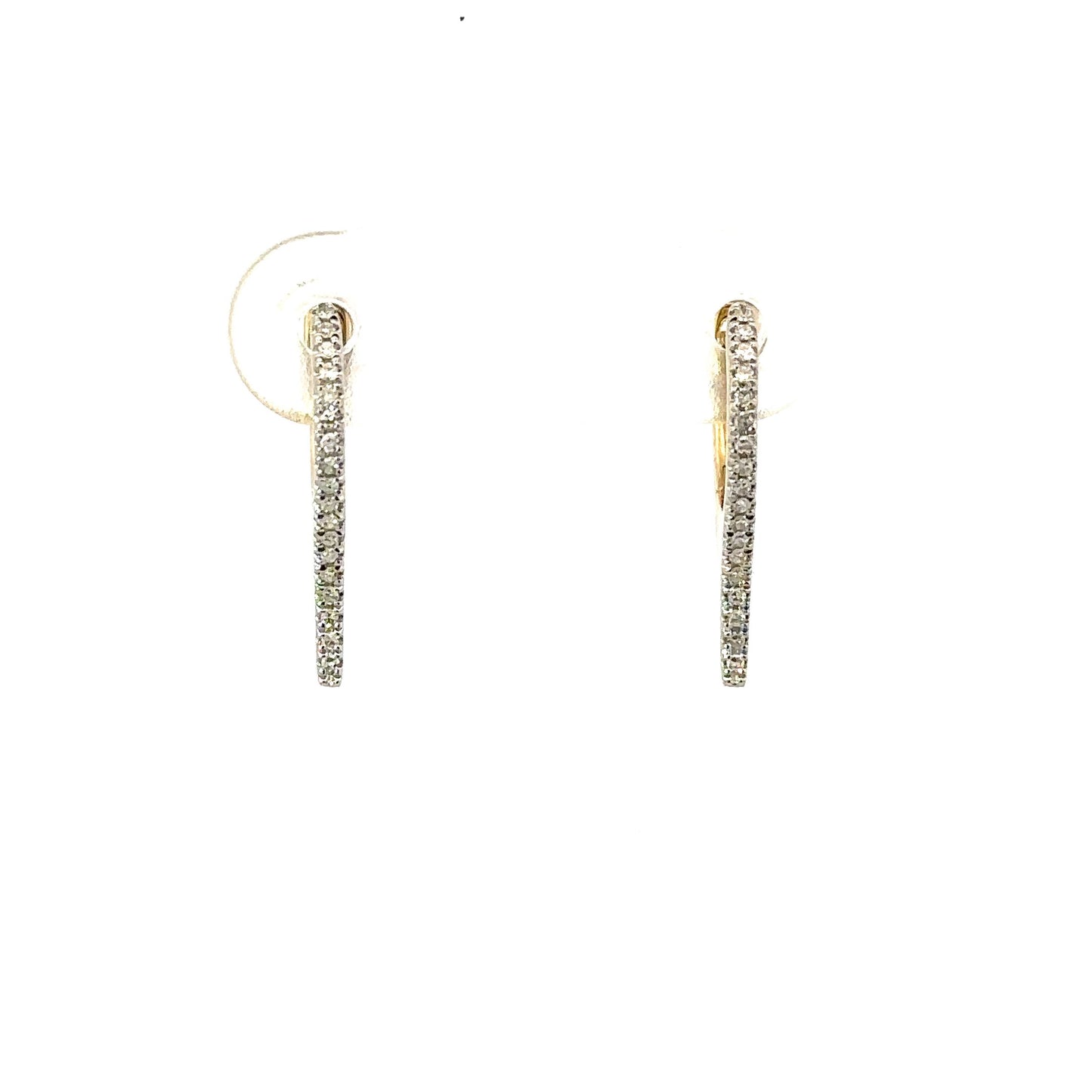 Thin Small Diamond Spike Huggie