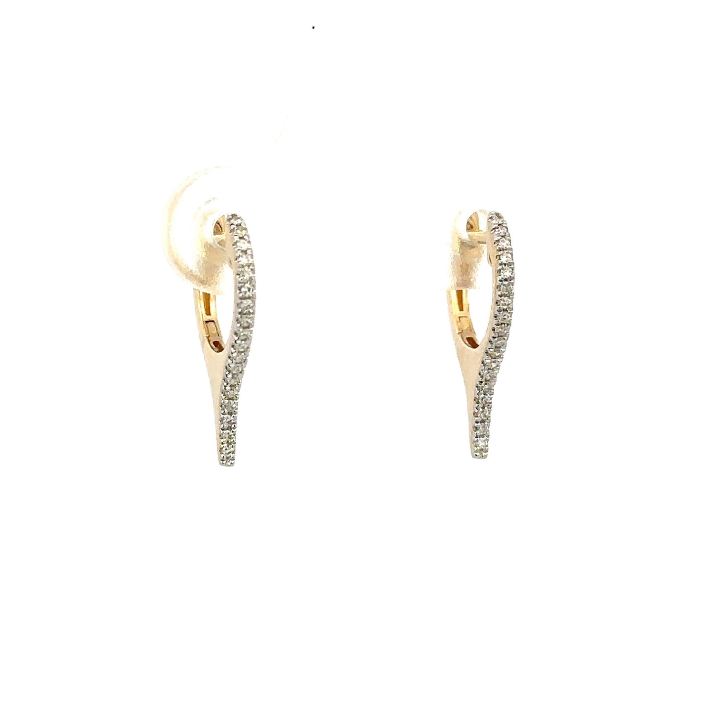Thin Small Diamond Spike Huggie