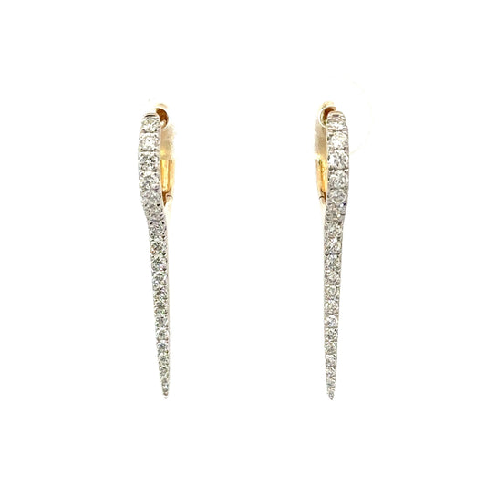 Medium Diamond Spike Huggie