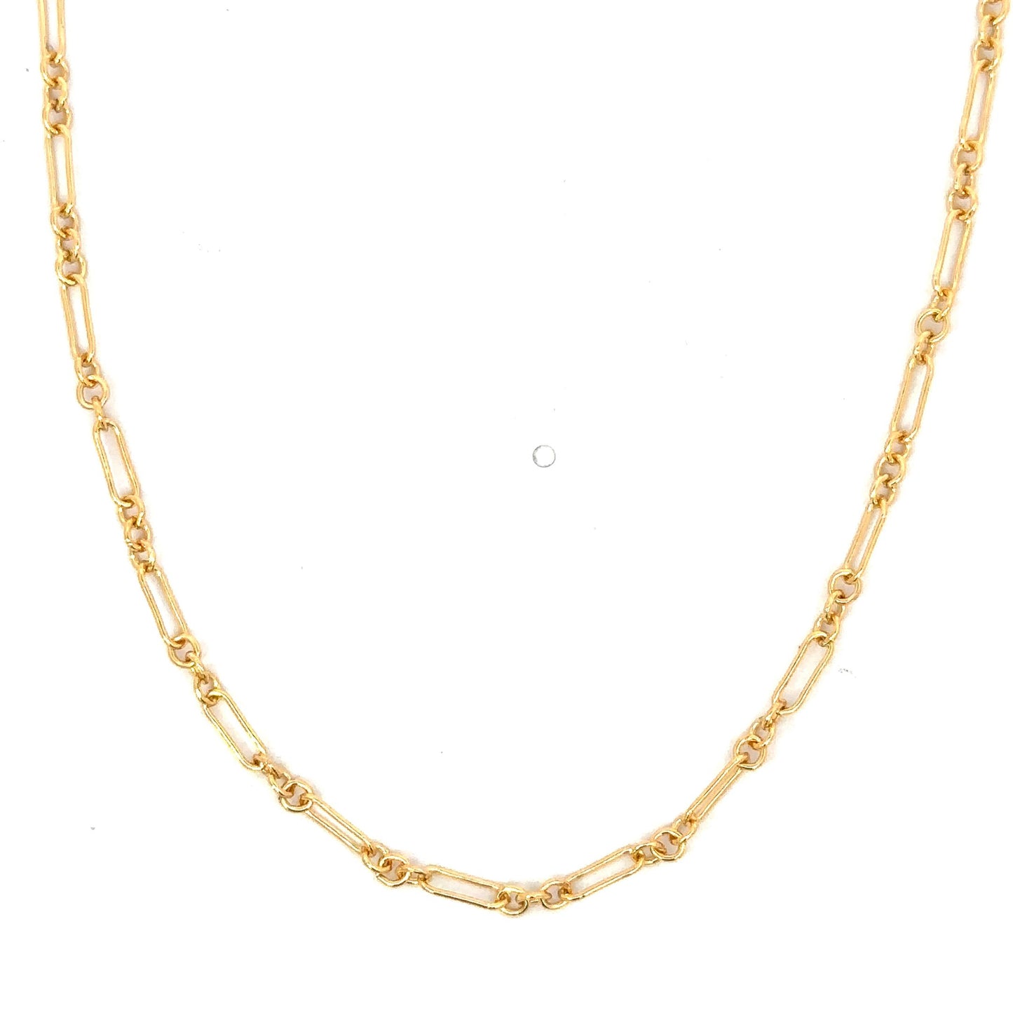 Yellow GF Dainty Vintage Link Chain Necklace