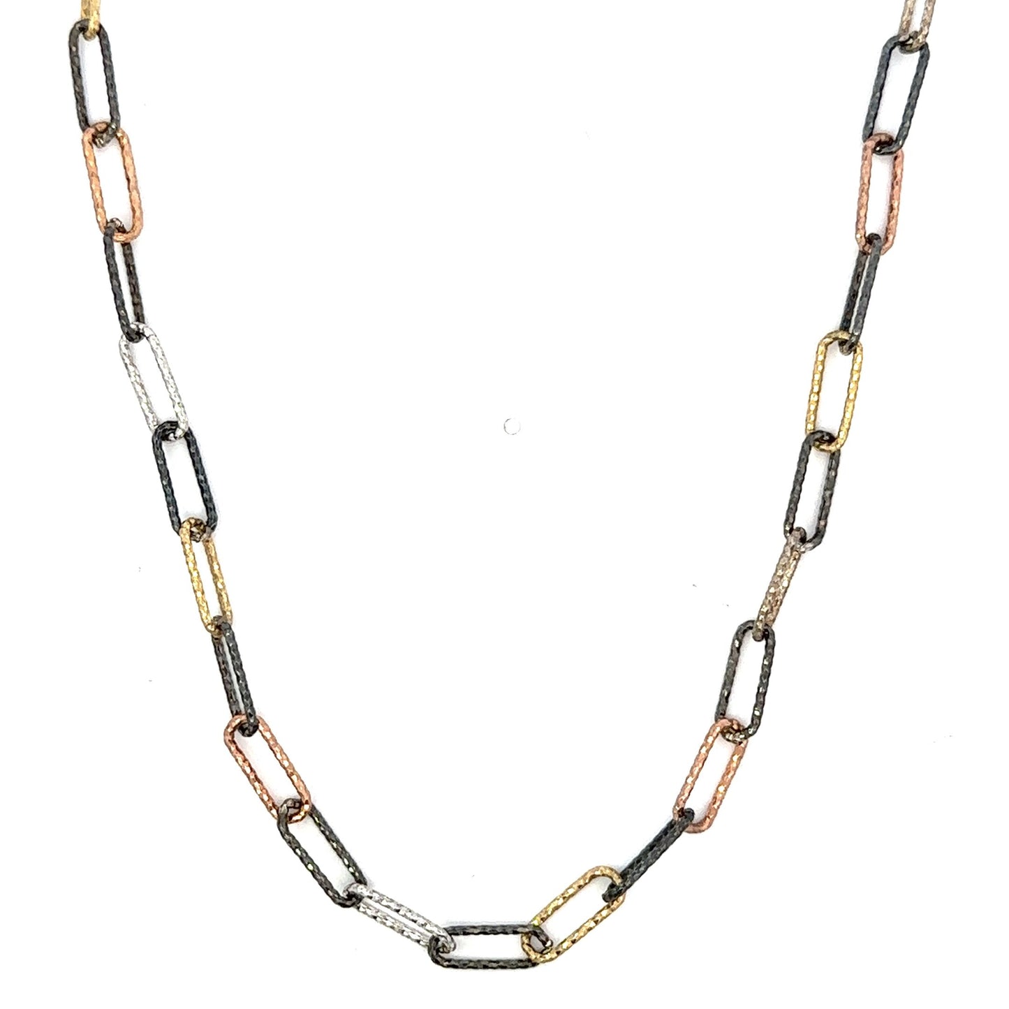 Small Quad GF Diamond Cut Paper Clip Chain
