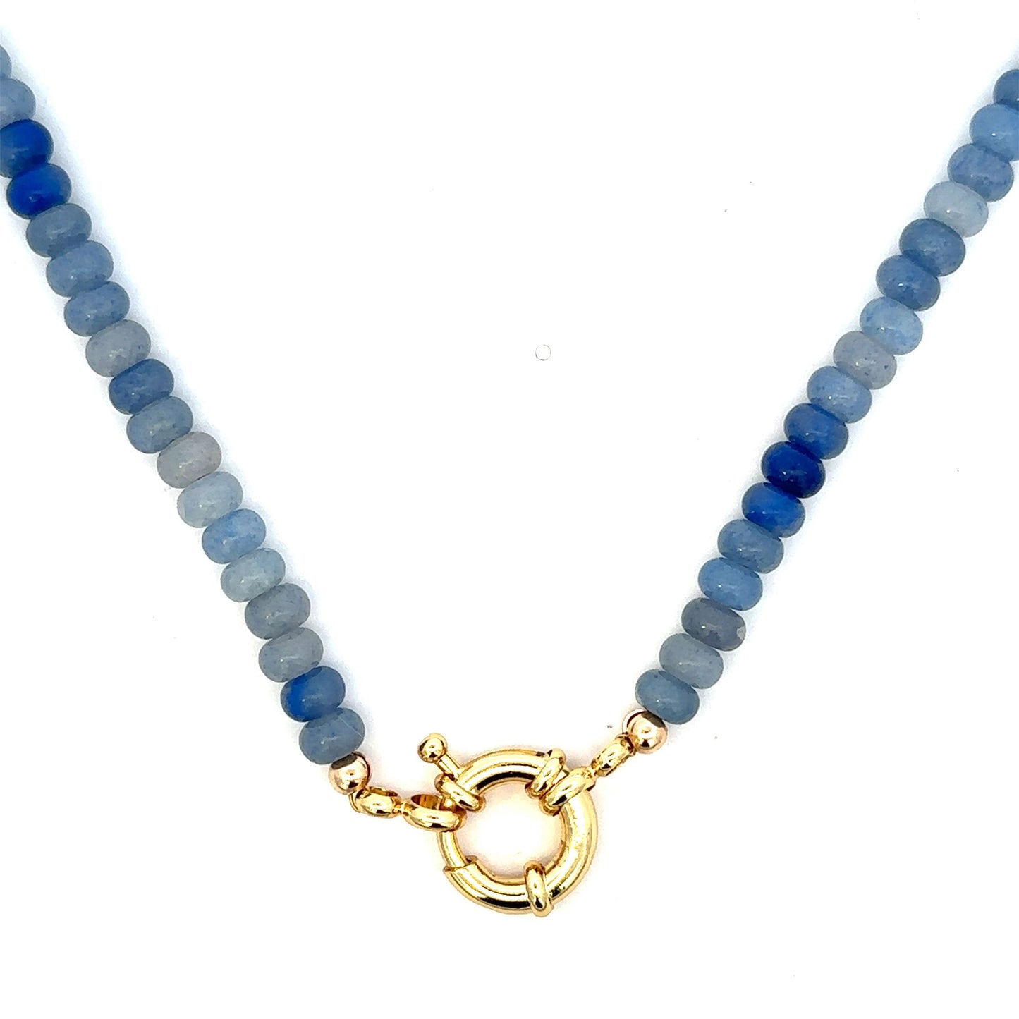 Colored Bead Necklace with Medium Mariner Clasp