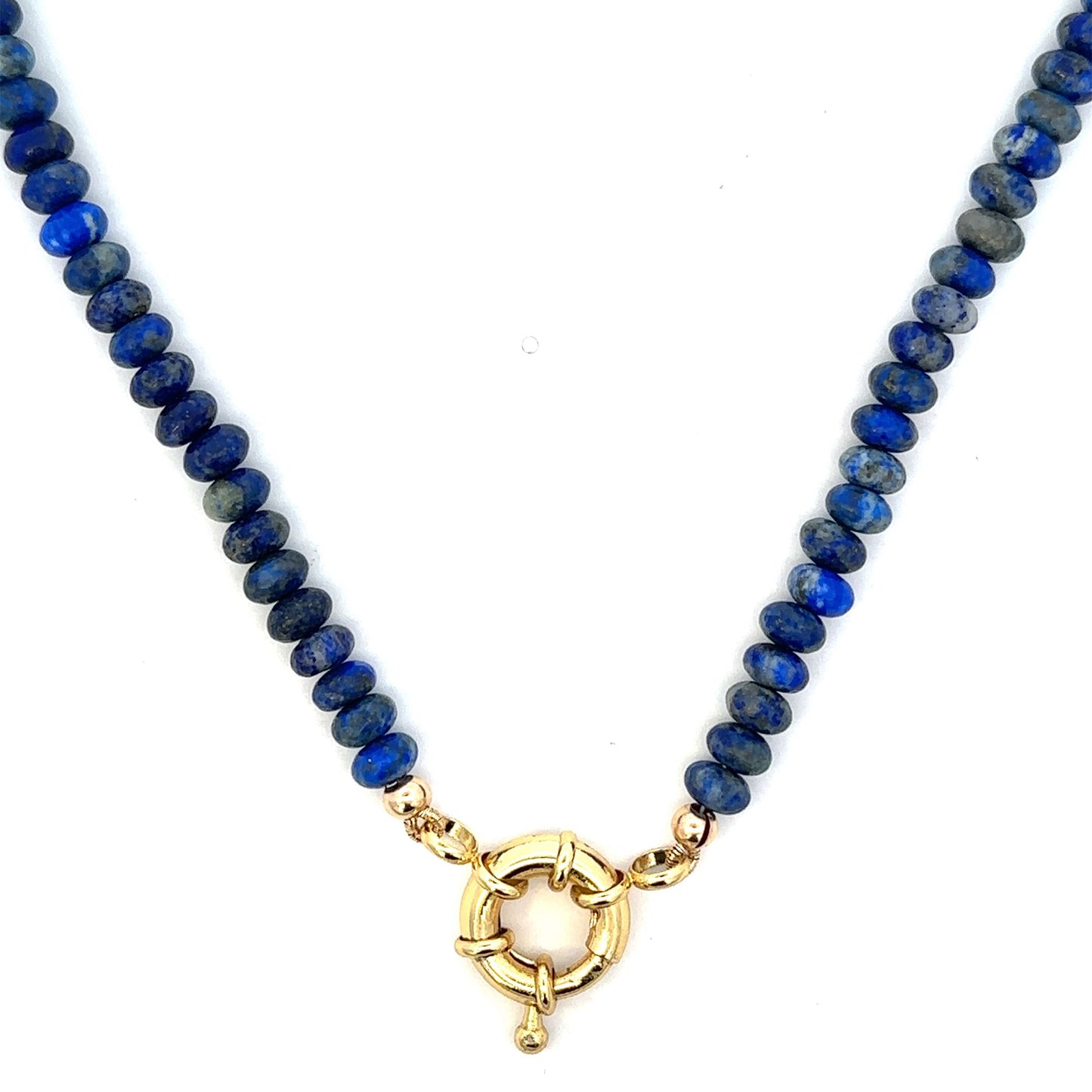 Colored Bead Necklace with Medium Mariner Clasp