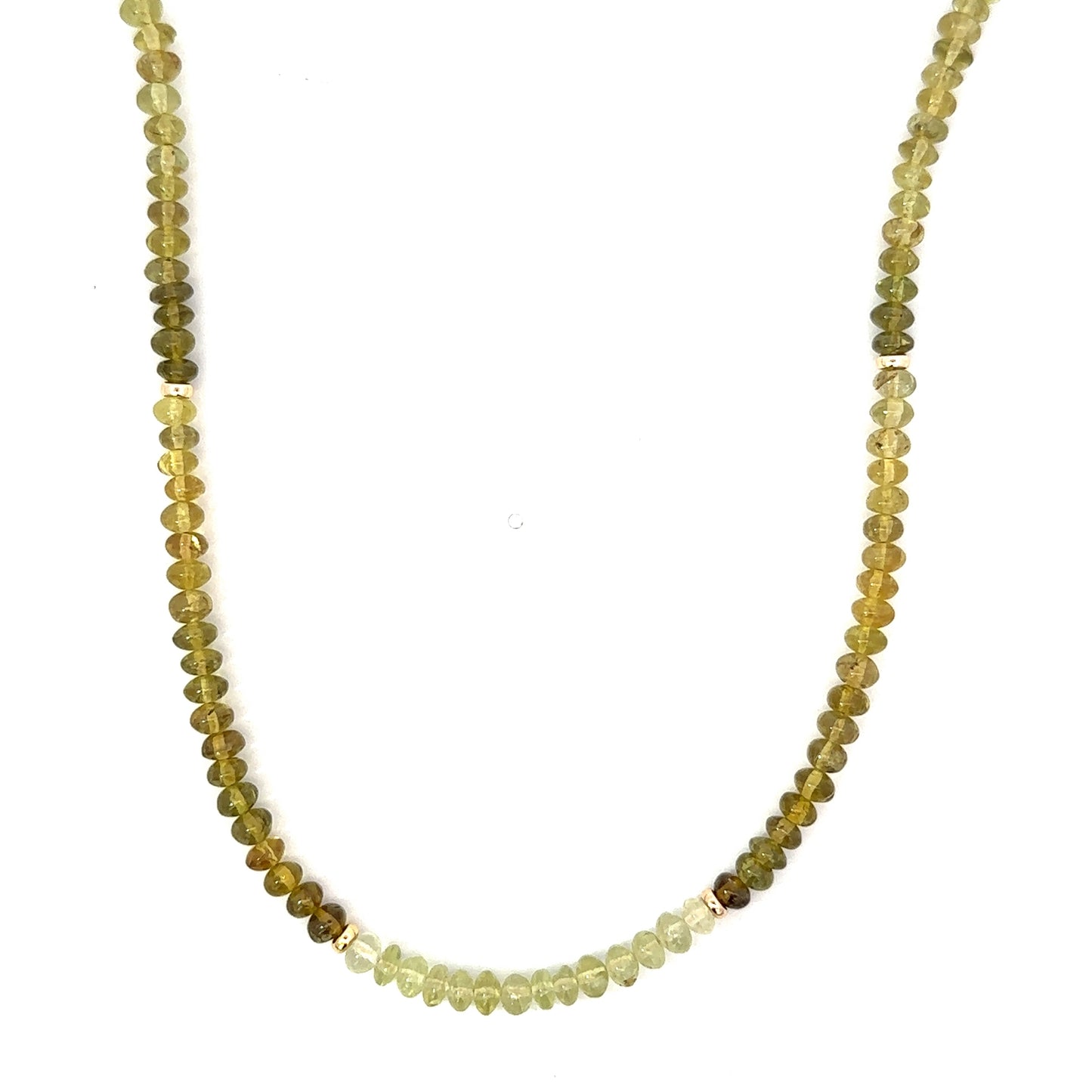Colored Crystal Bead Necklace with GF Accents