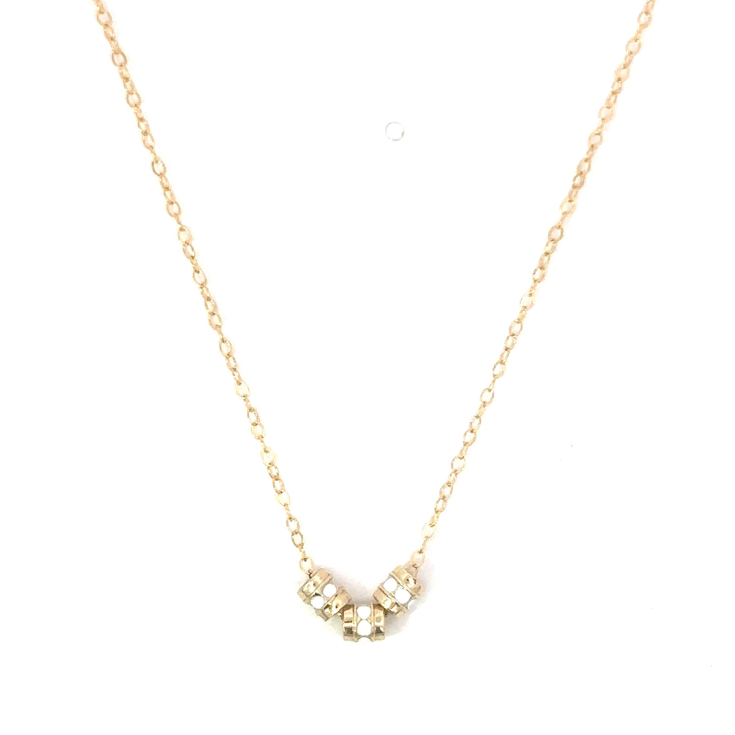 Enamel Trio Barrel Necklace