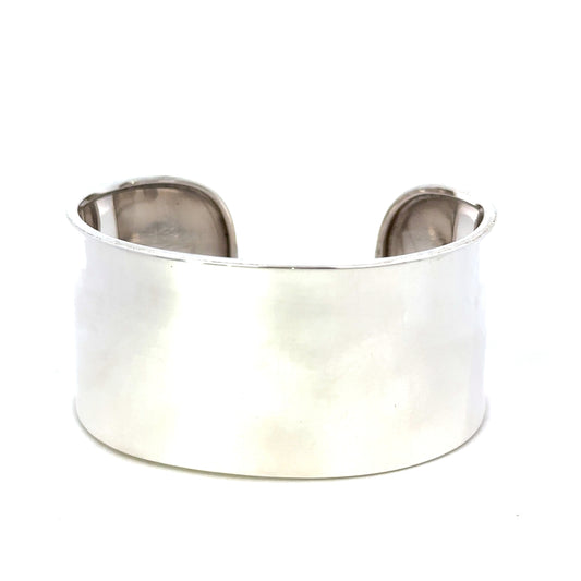Sterling Silver Concave Cuff Bracelet