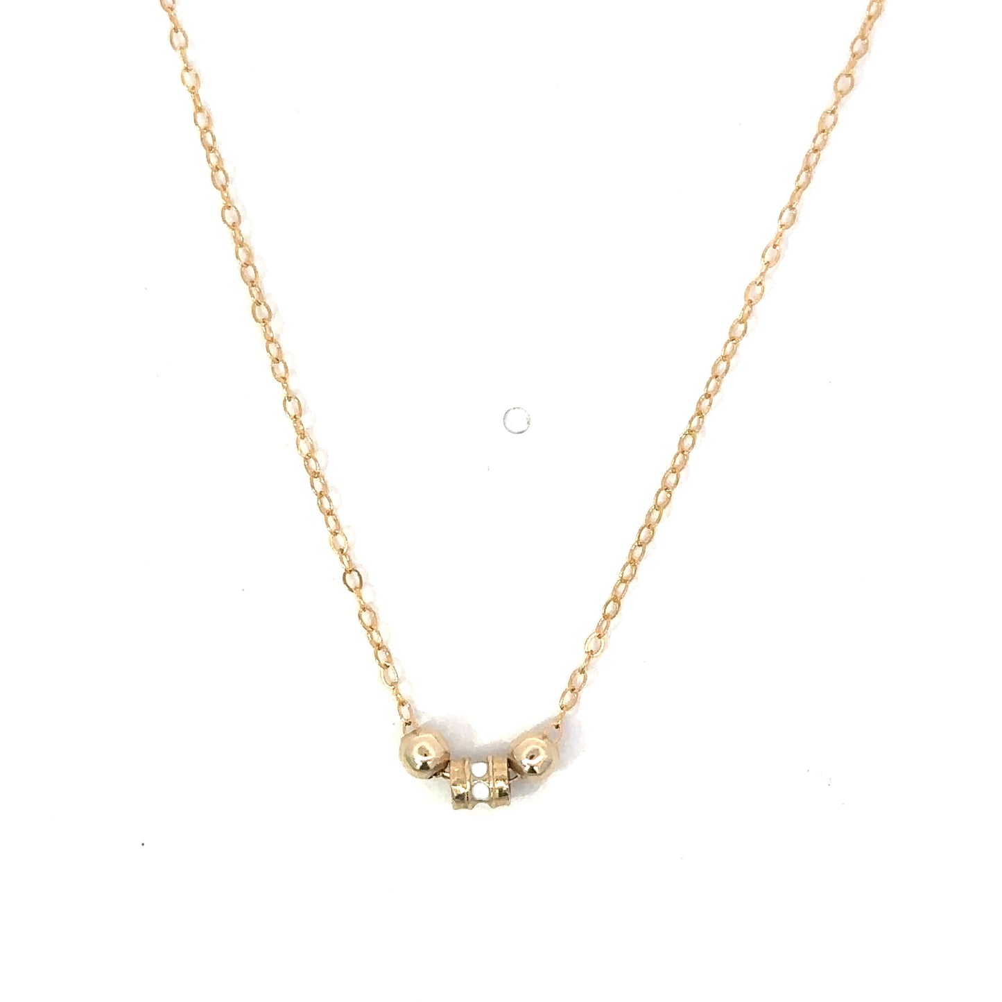 Enamel Barrel and Bead Necklace