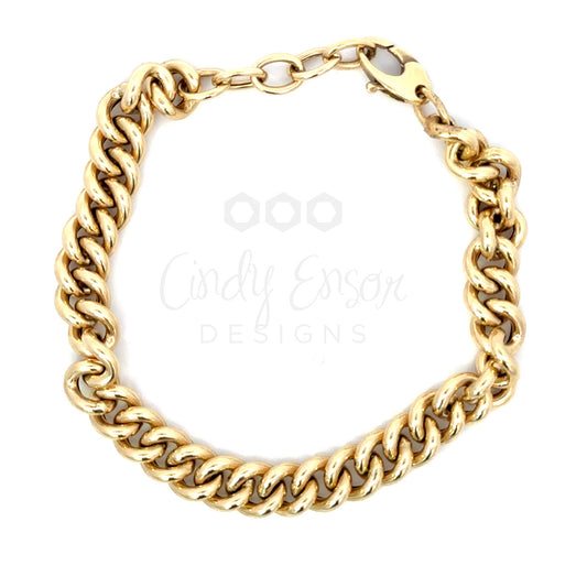 Thick Curb Link Chain Bracelet