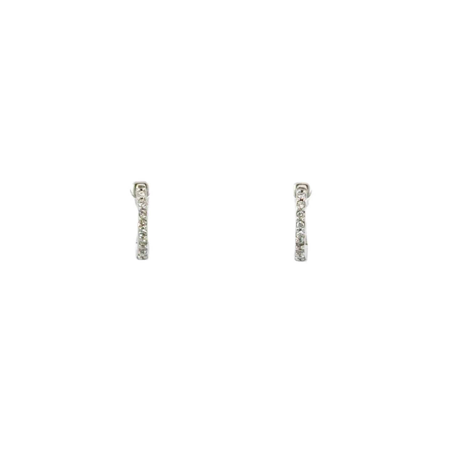 Single Row Pave Diamond Huggie