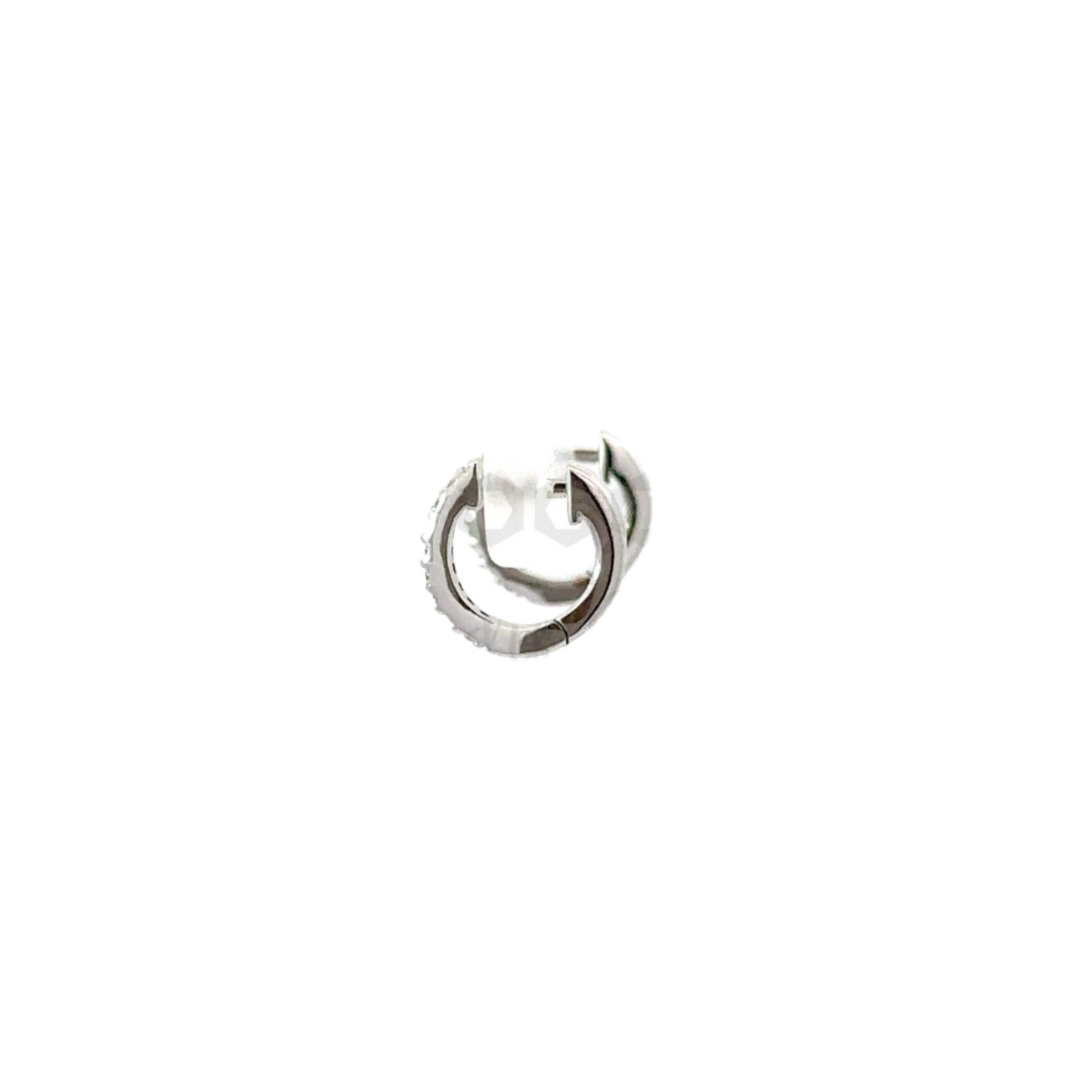 Single Row Pave Diamond Huggie