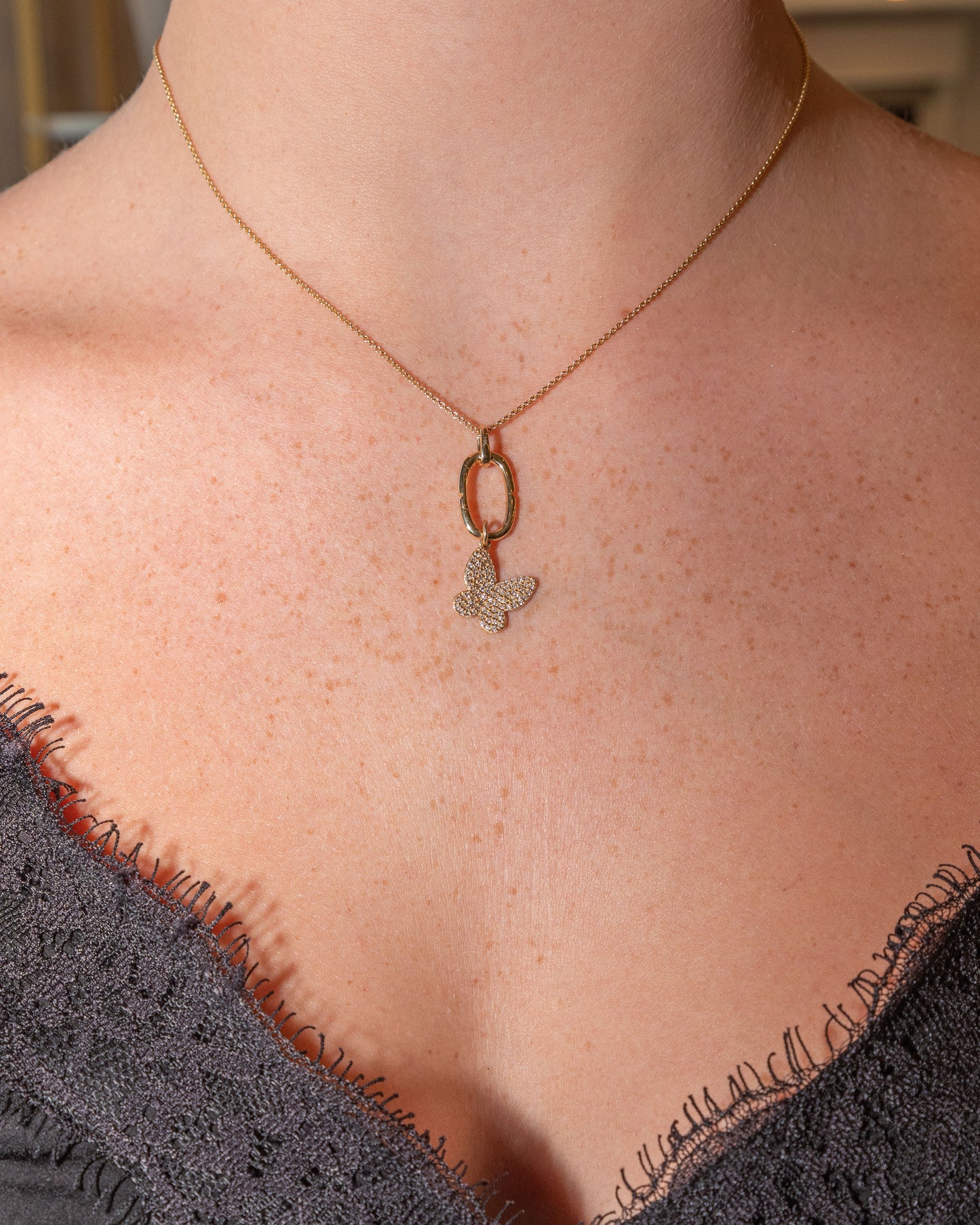 Pave Butterfly Pendant