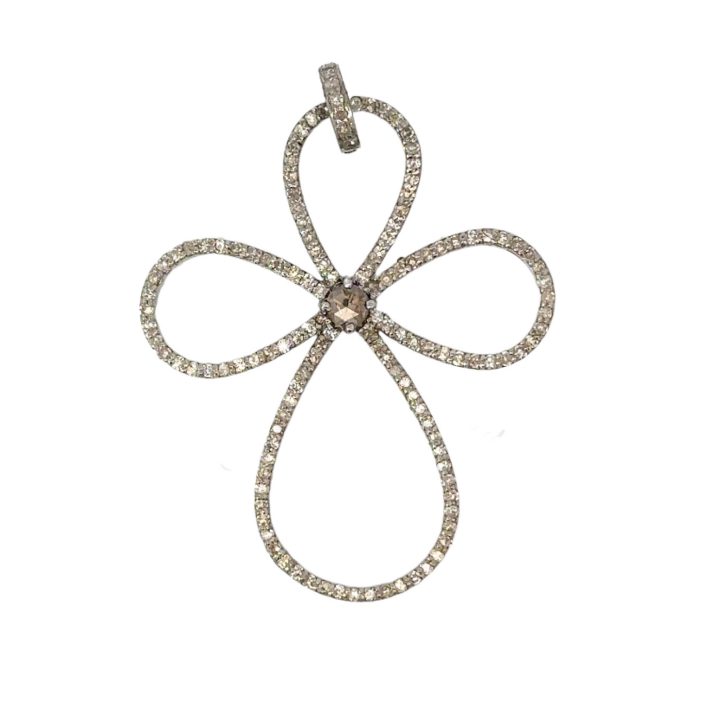 Pave Diamond Angel Cross Pendant