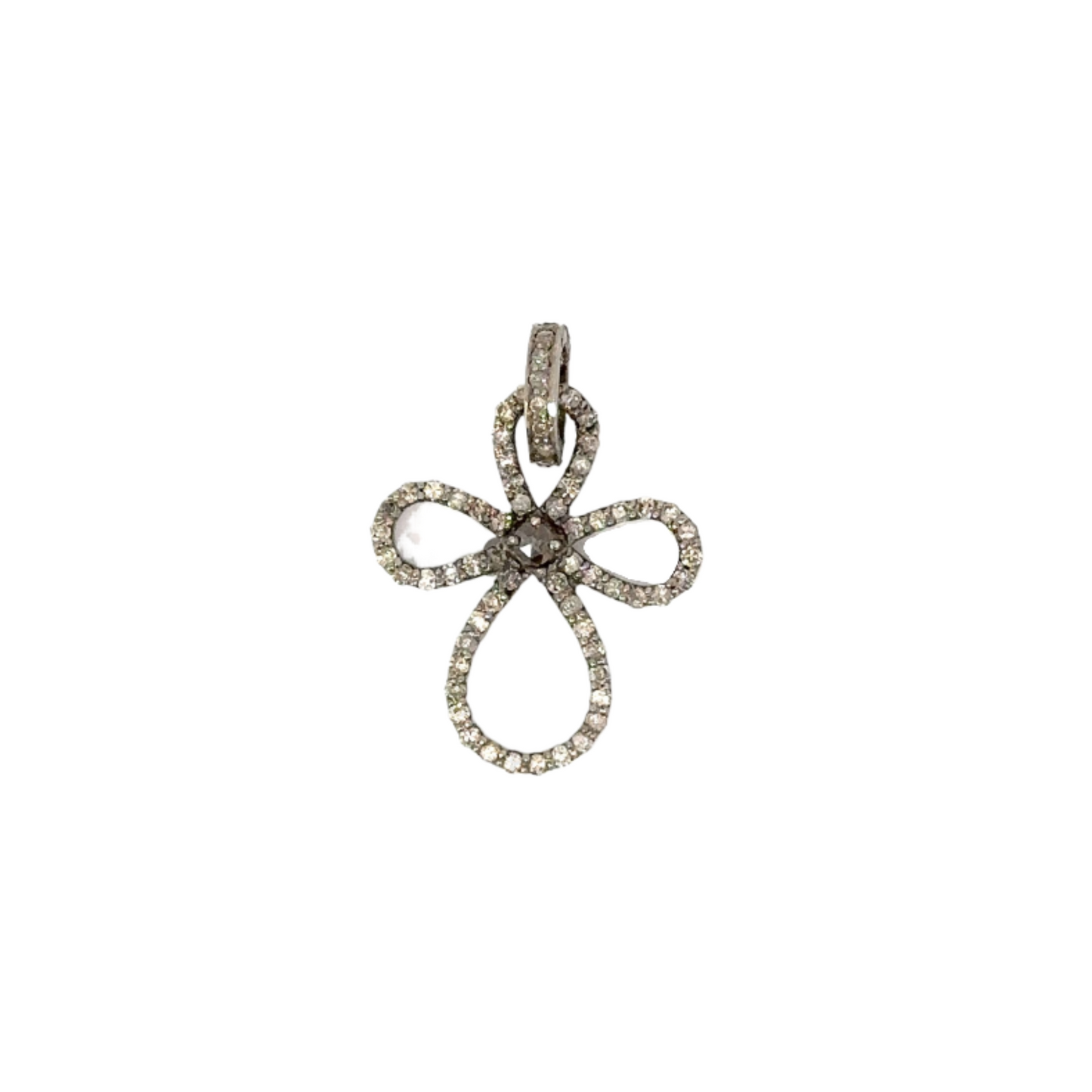 Pave Diamond Angel Cross Pendant