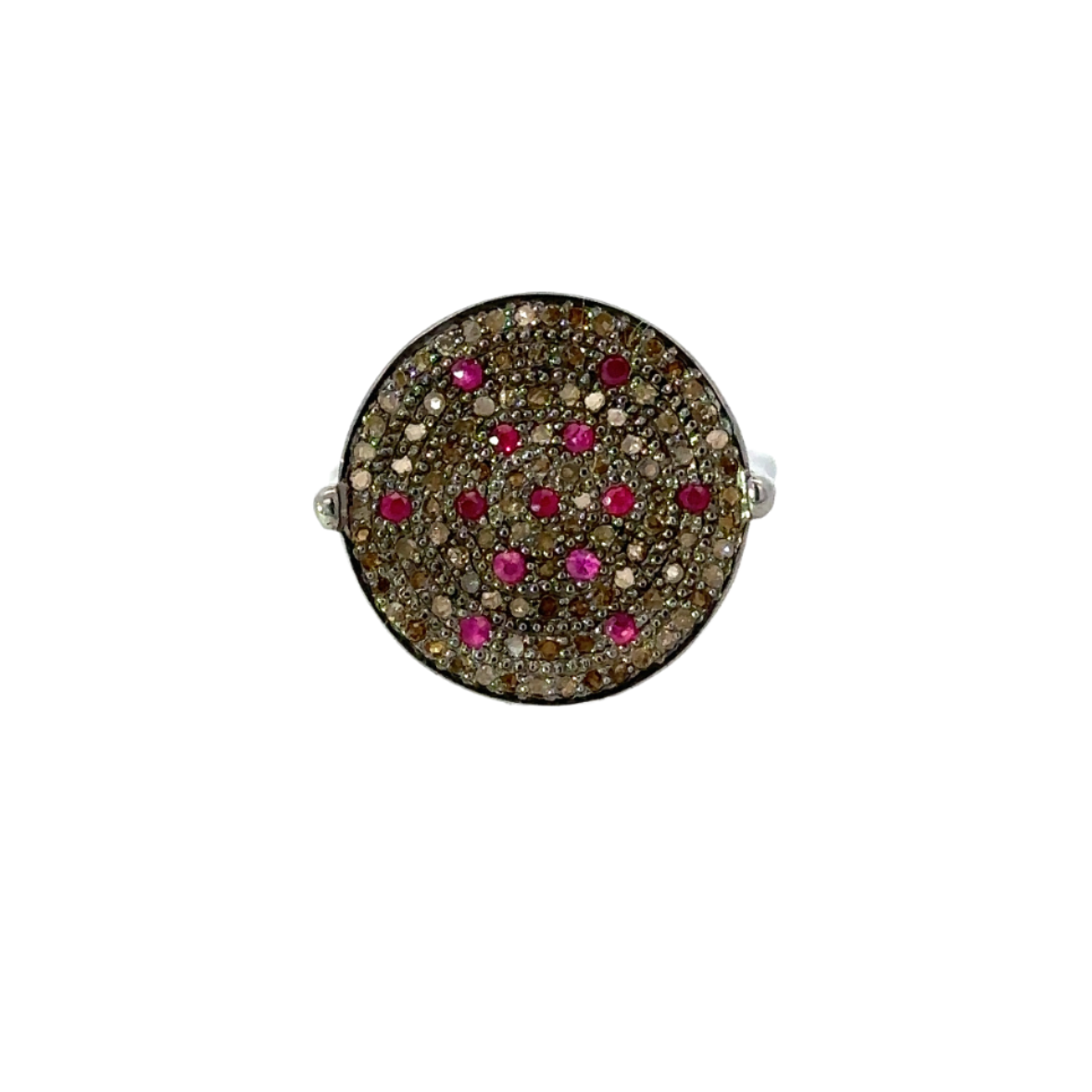 Ruby and Diamond Disc Ring