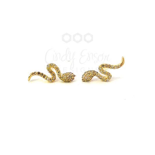GF Pave Slithering Snake Earring
