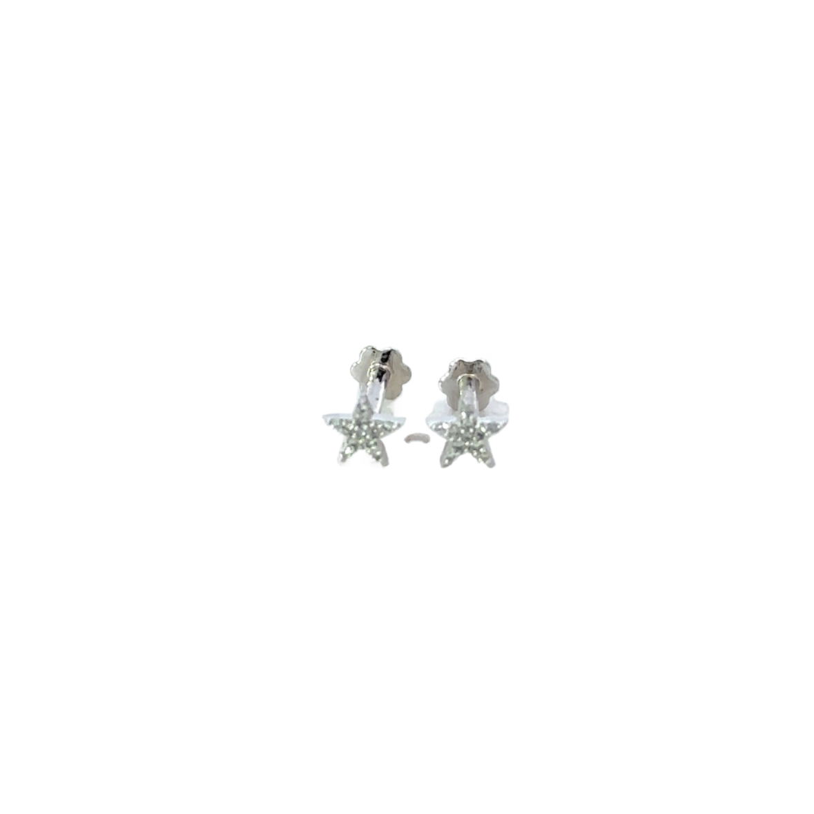 Pave Diamond Star Flatback Earring