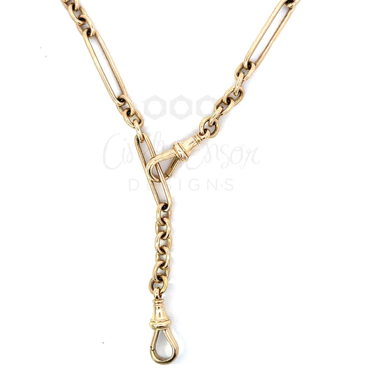Yellow Gold Vintage Watch Fob Chain