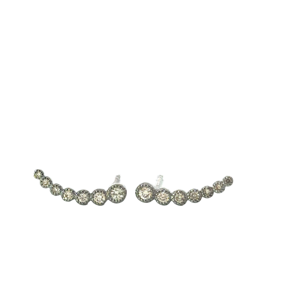 Milgrain Diamond Climber Earring