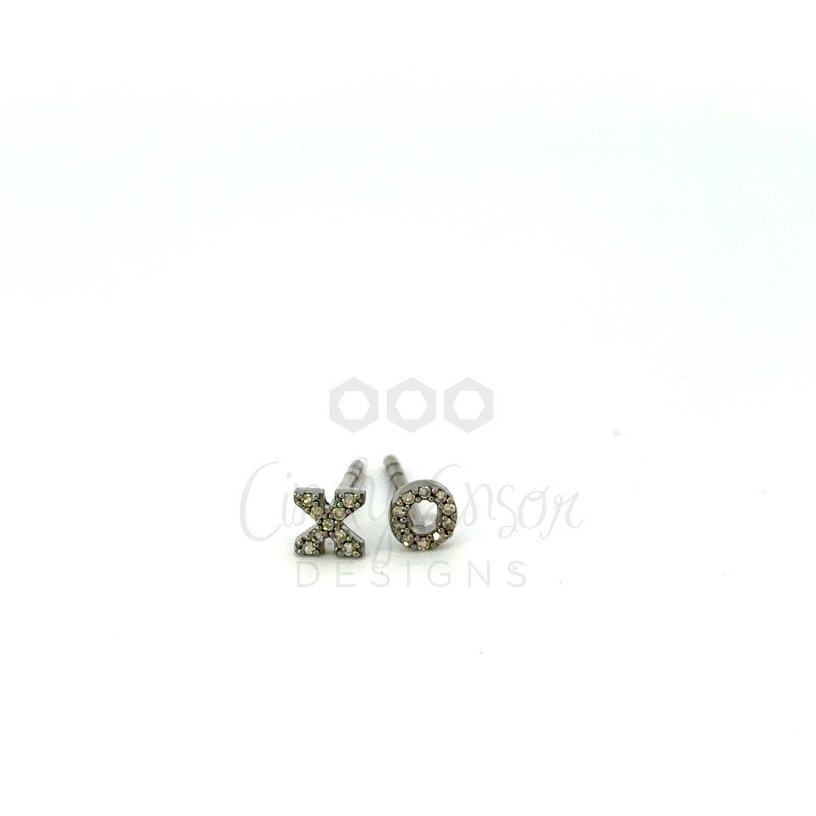 Pave Diamond XO Earring