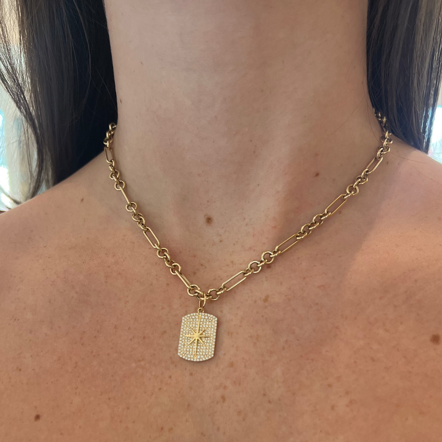 Short Link Medium Vintage Paper Clip Chain