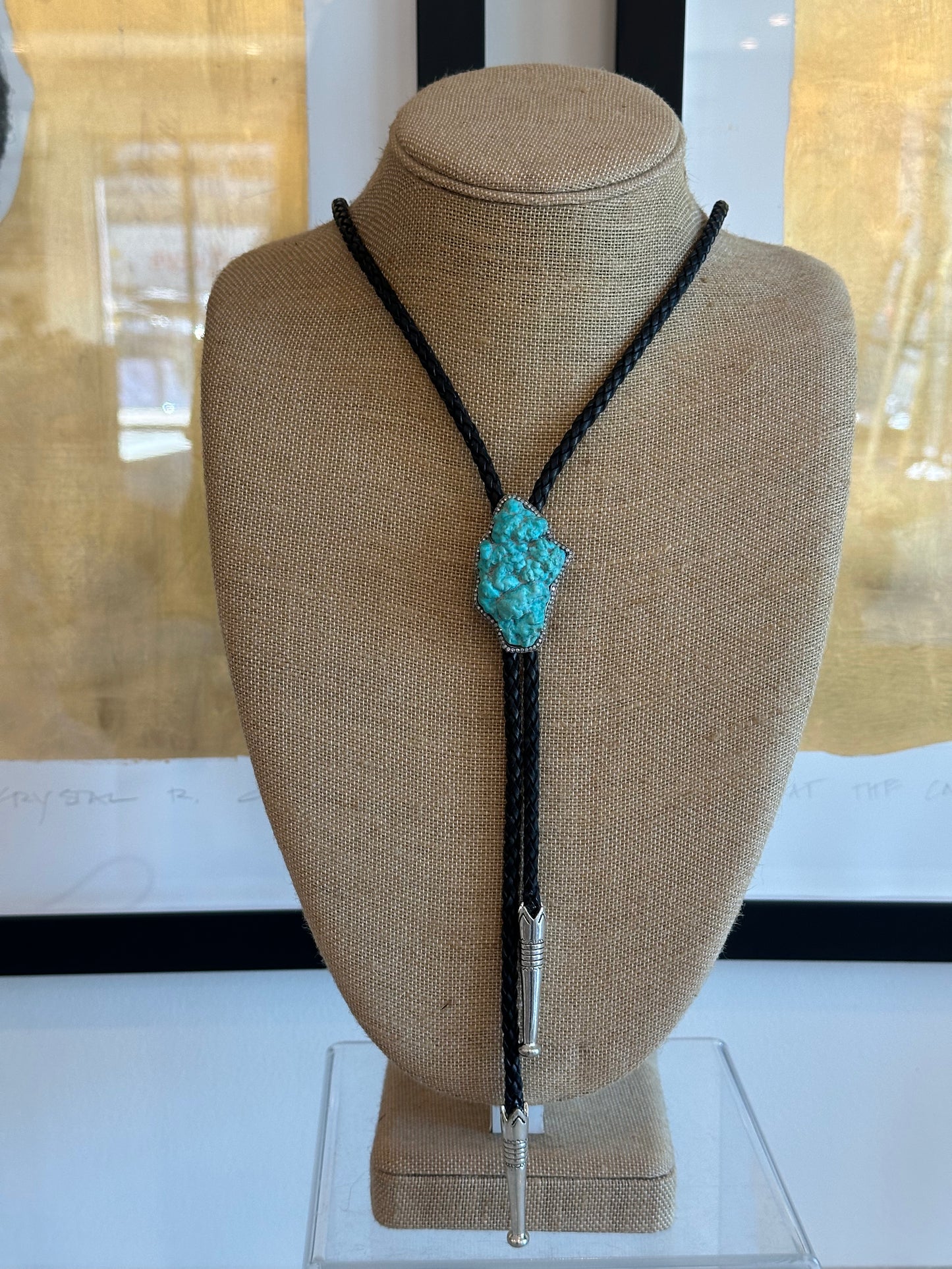 Sterling and Turquoise Bolo Tie