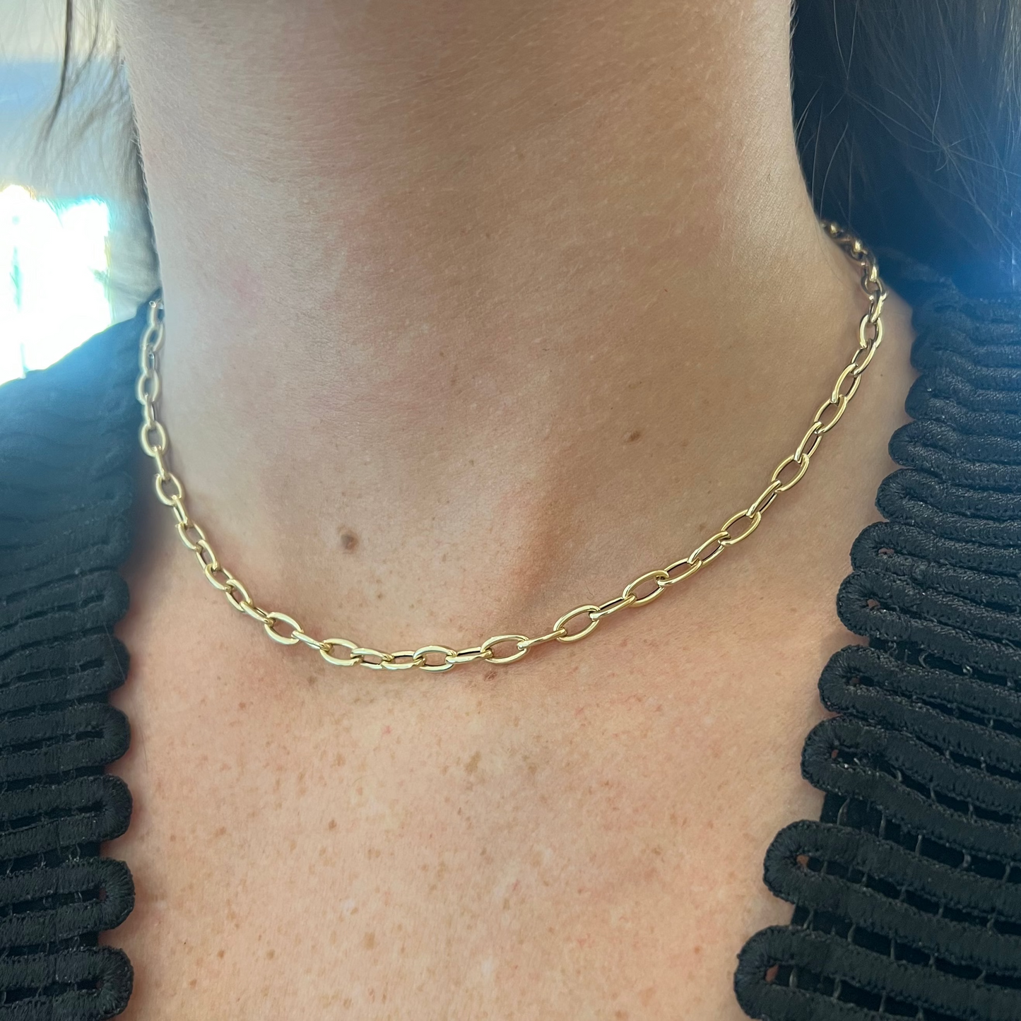 Rounded Elongated Cable Chain