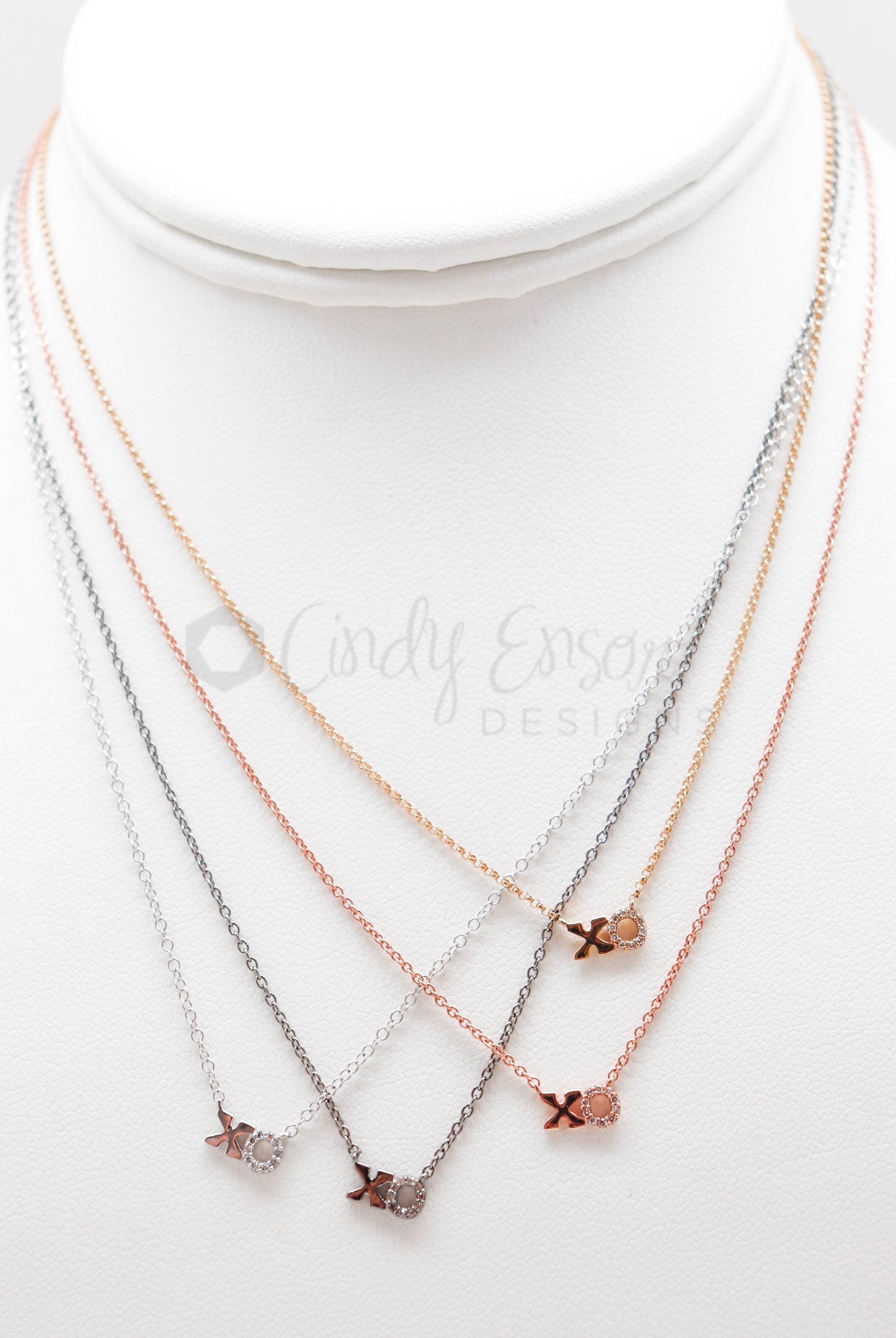 Pave Diamond XO Necklace