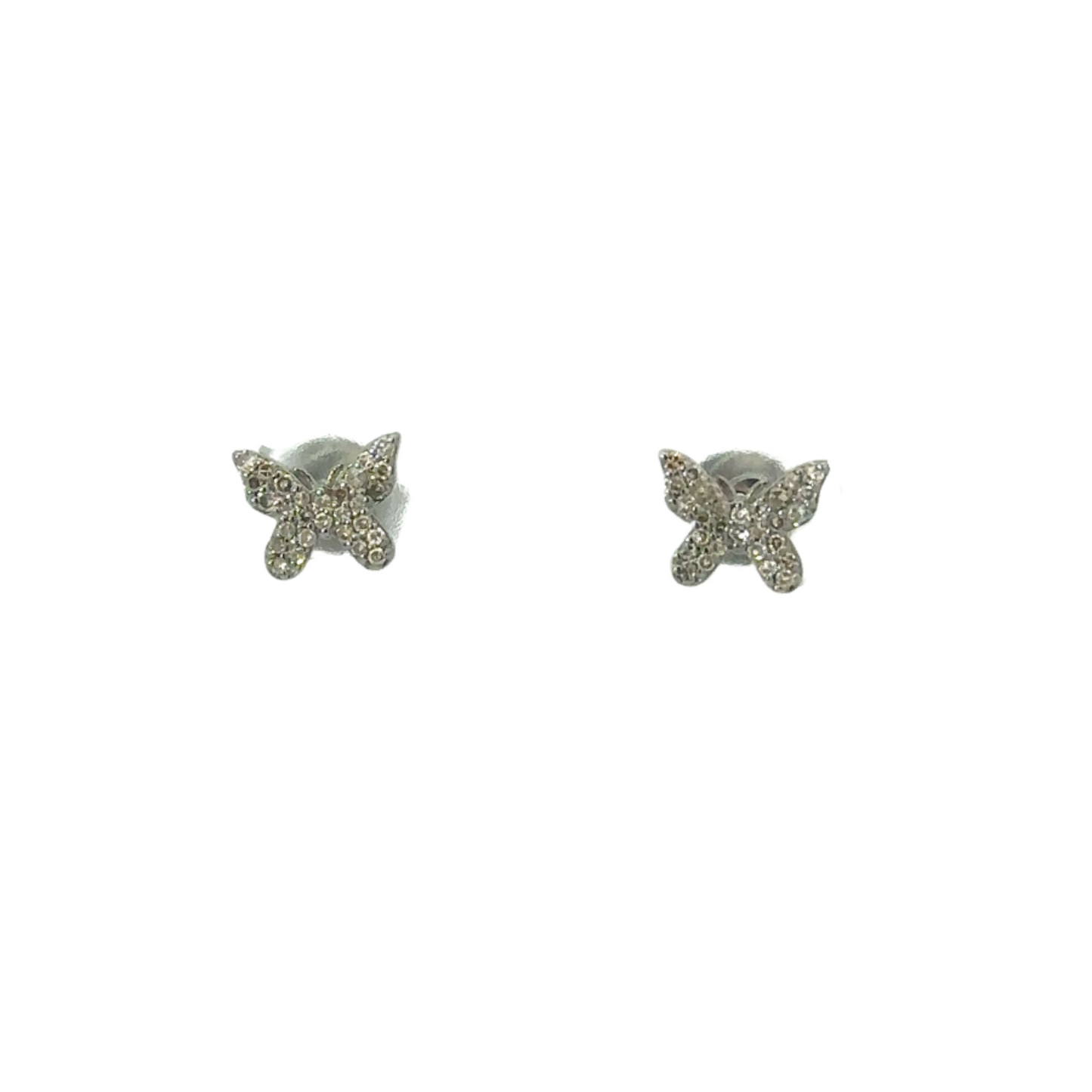 Pave Diamond Butterfly Stud