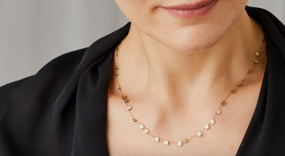Julie Cohn Bertoia Short Gold Filled Chain Necklace