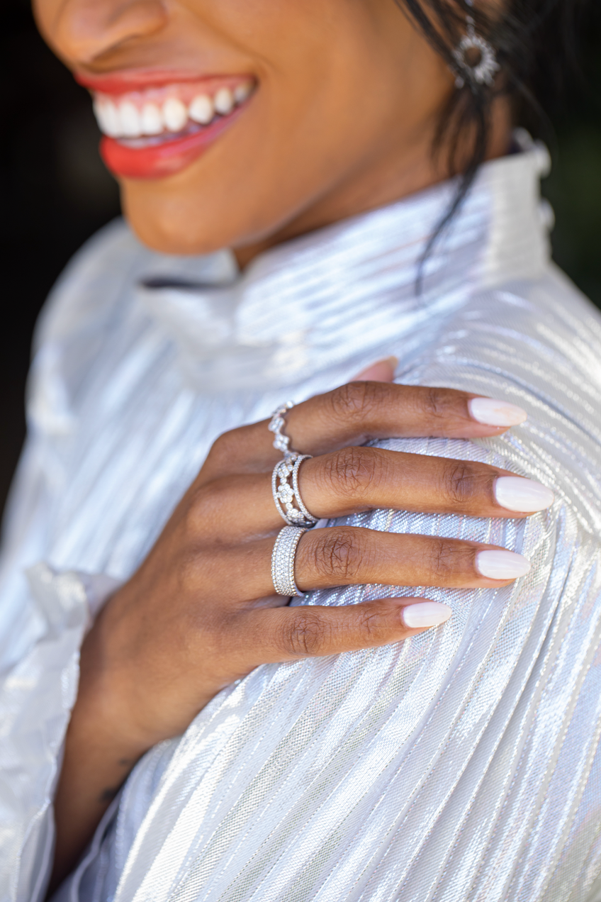 Diamond Clover Eternity Band