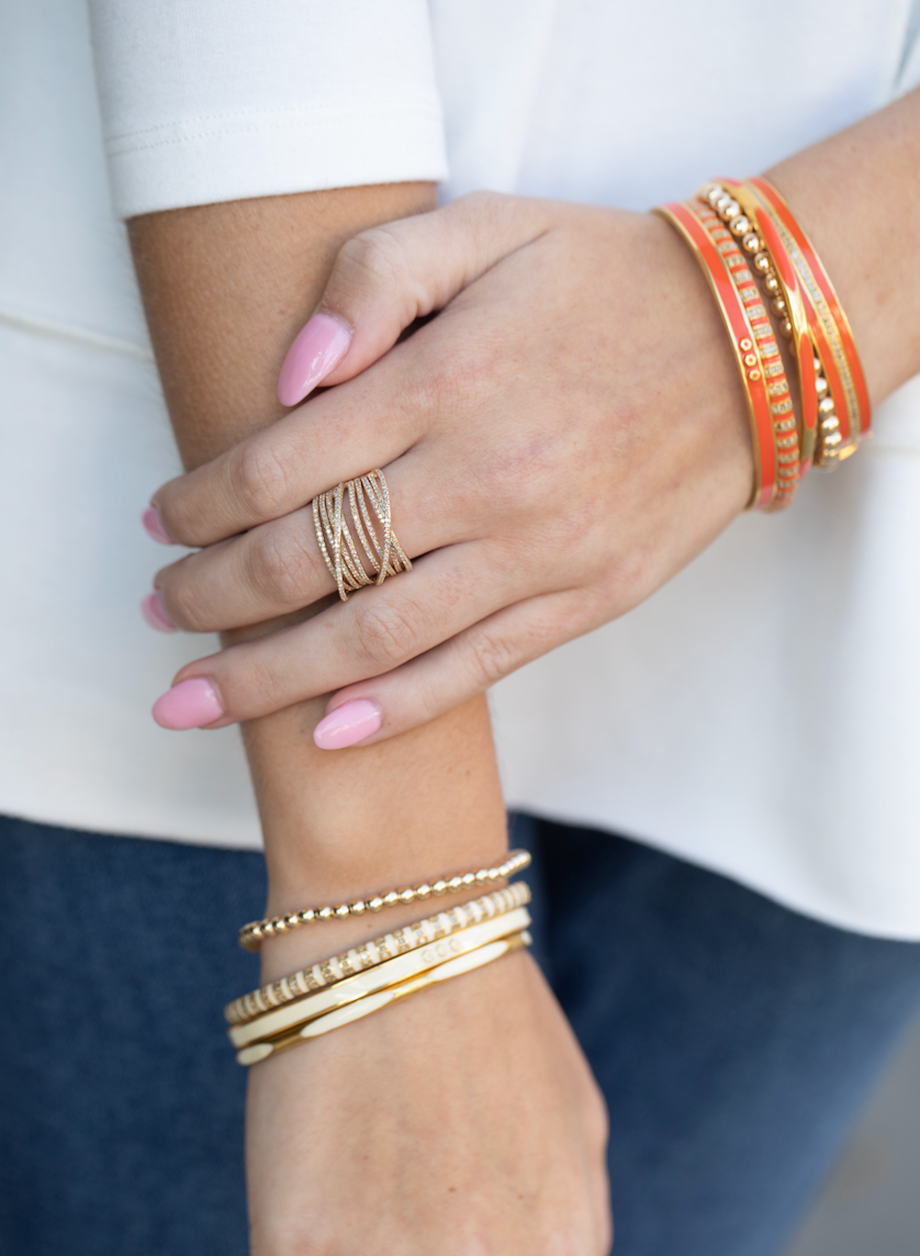 Vermeil Enamel Accent Bangle