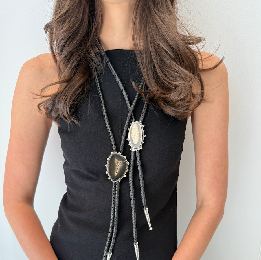 Large Septerian Pyrite Bolo Tie