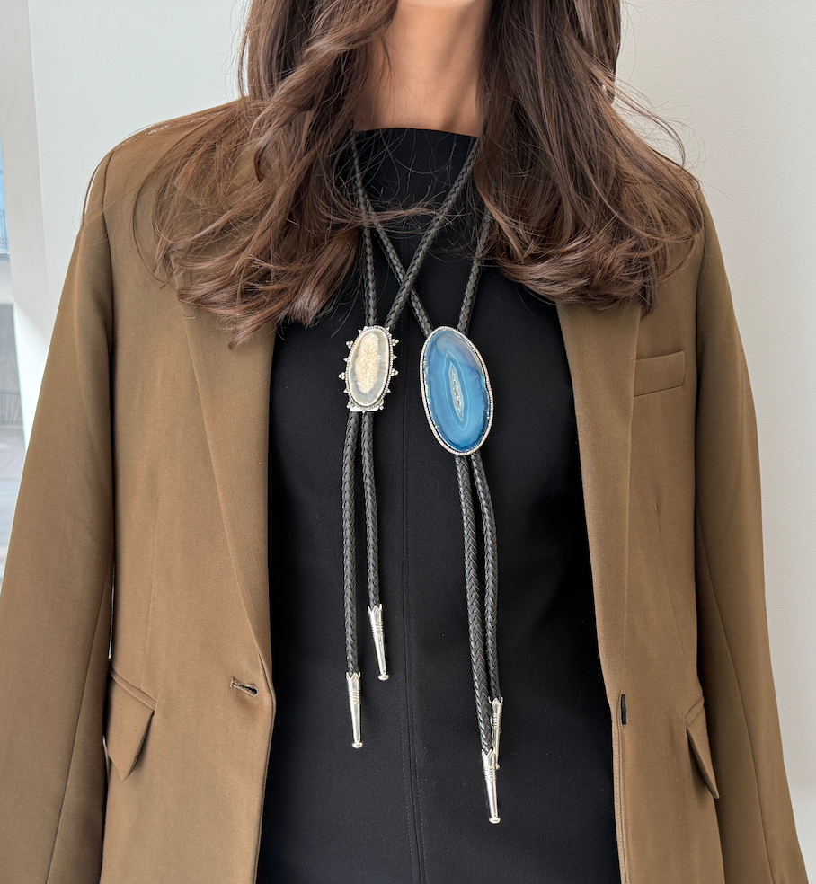Oval Wooly Mammoth Bolo Tie Pendant