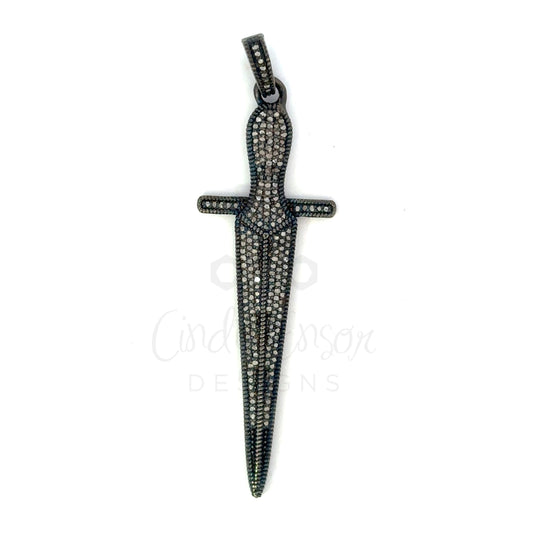 Pave Diamond Sword Pendant