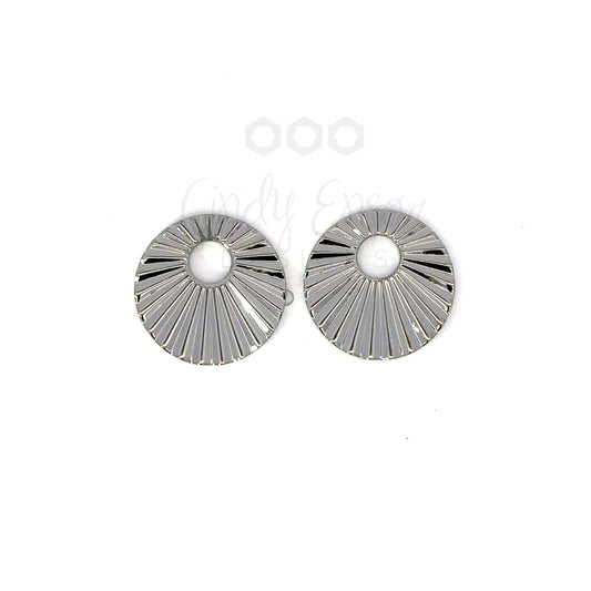 Fluted Disc Earring Charm