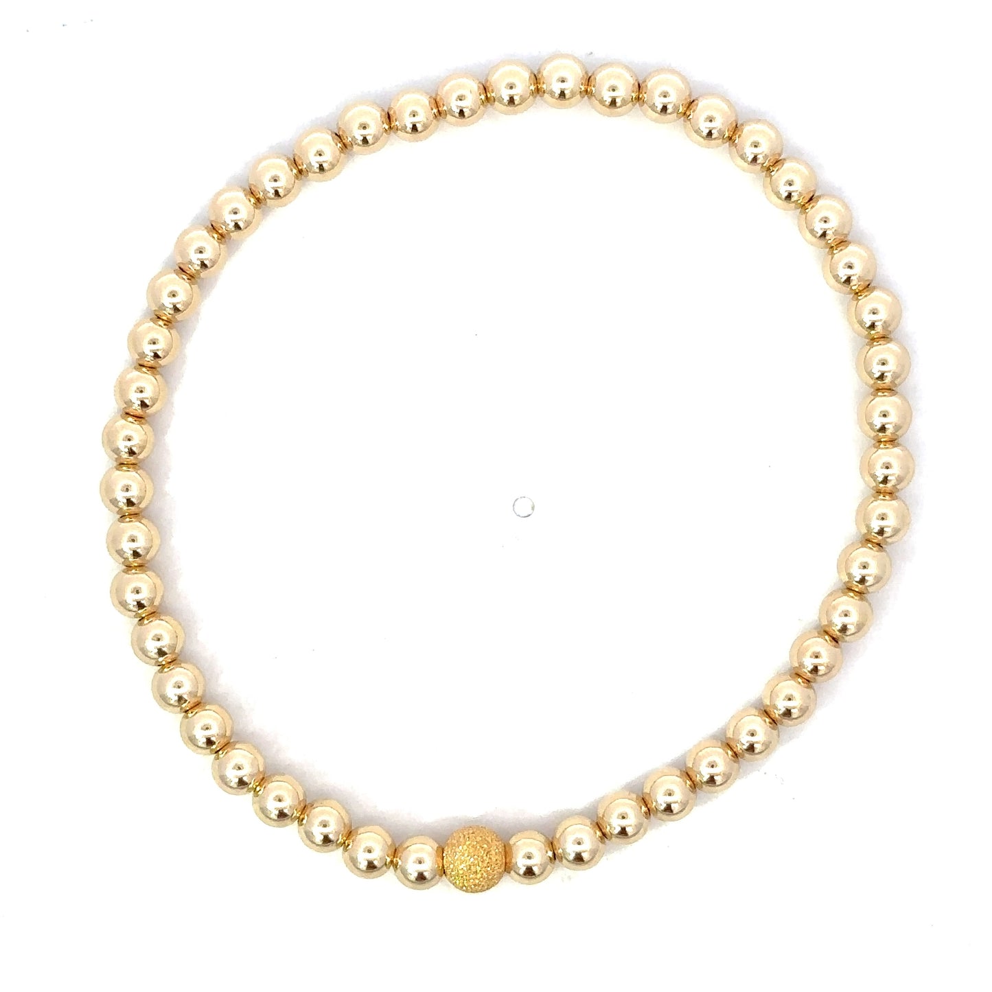 Gold Filled Bead Bracelet with Sparkle Bead Accent