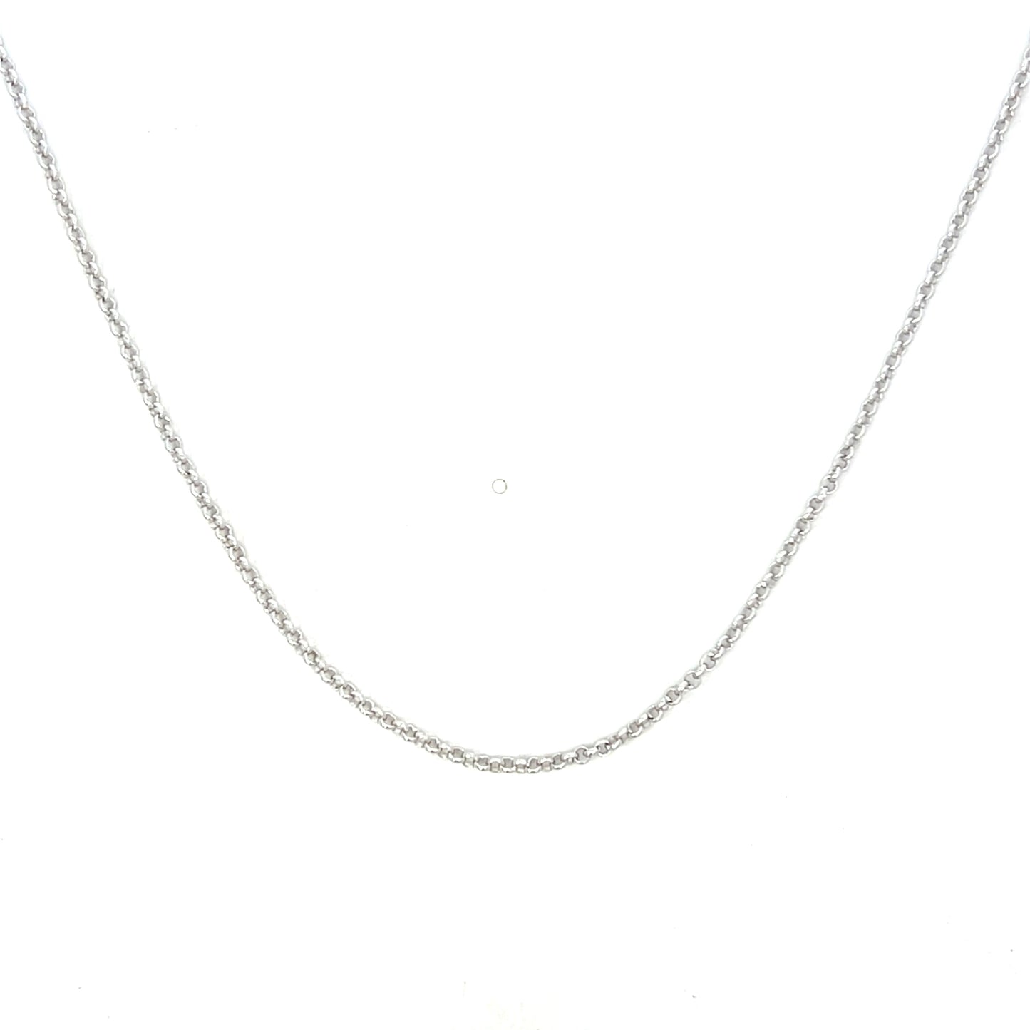 Unoxidized Sterling Silver 2mm Rolo Chain