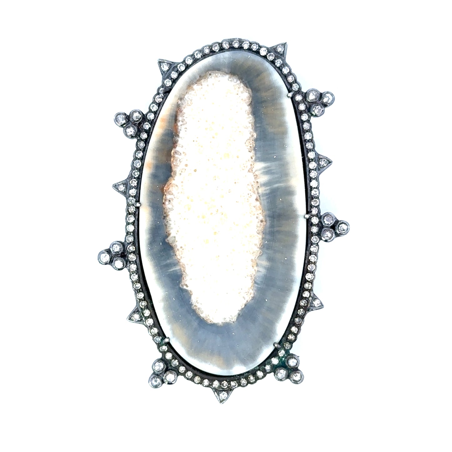 Oval Wooly Mammoth Bolo Tie Pendant