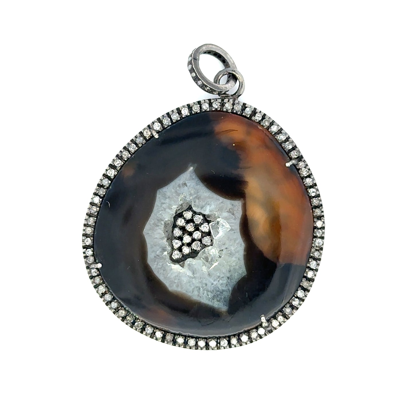 Sterling Silver Druzzy Bolo Tie