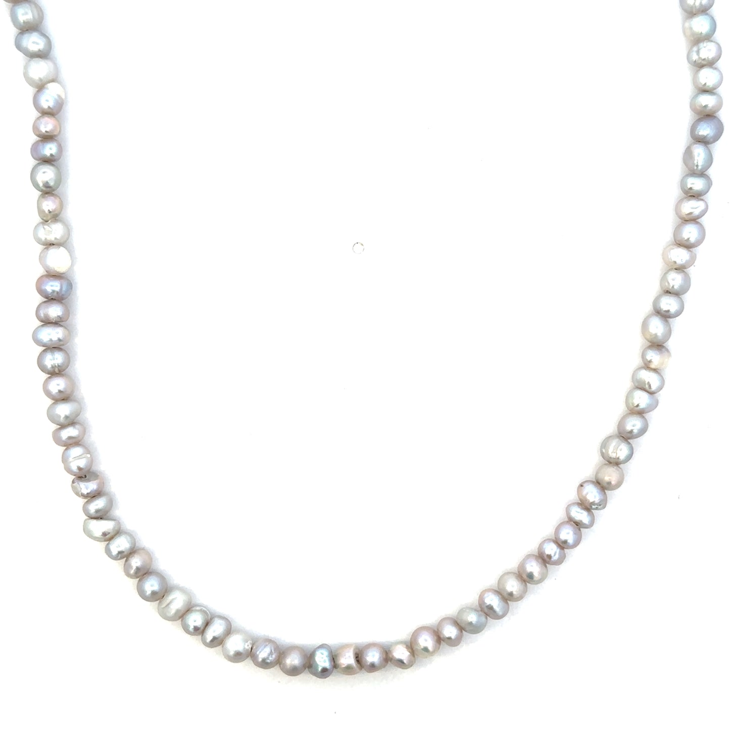 4.5mm Grey Strung Pearl Necklace