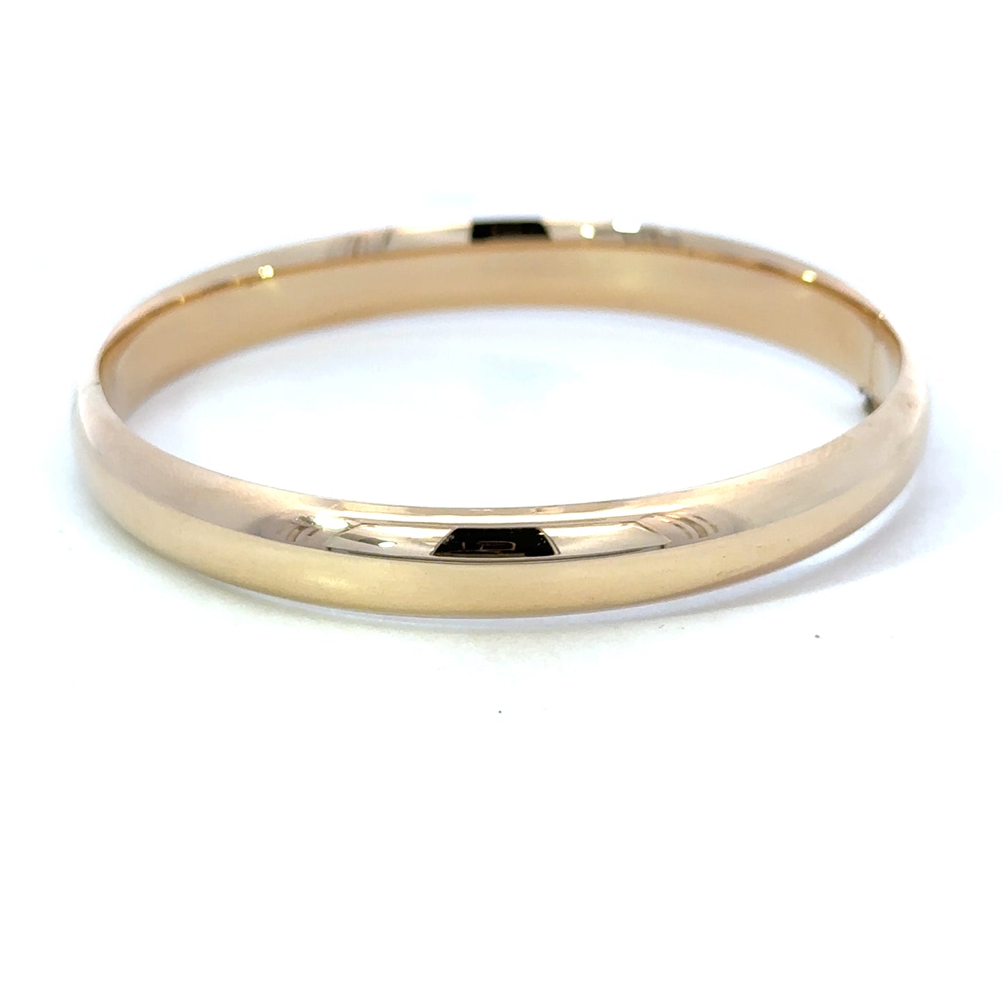 Yellow Gold Hollow Bangle Bracelet
