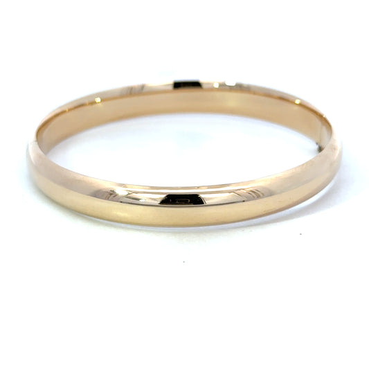 Yellow Gold Hollow Bangle Bracelet
