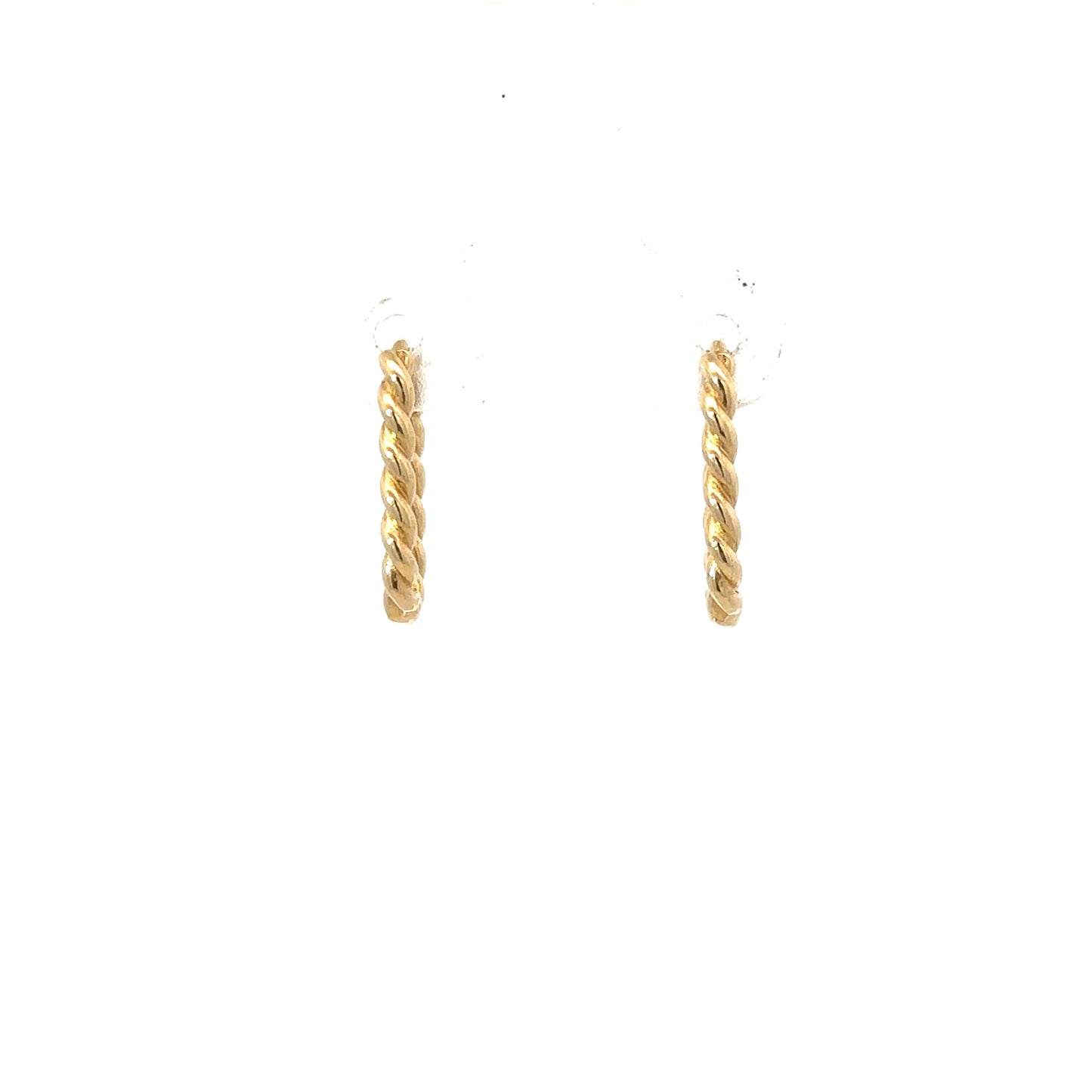 Yellow Gold Twisted Paper Clip Earring