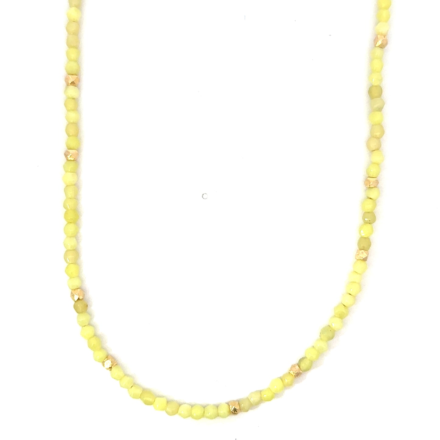 Colored Crystal Bead Necklace with GF Accents